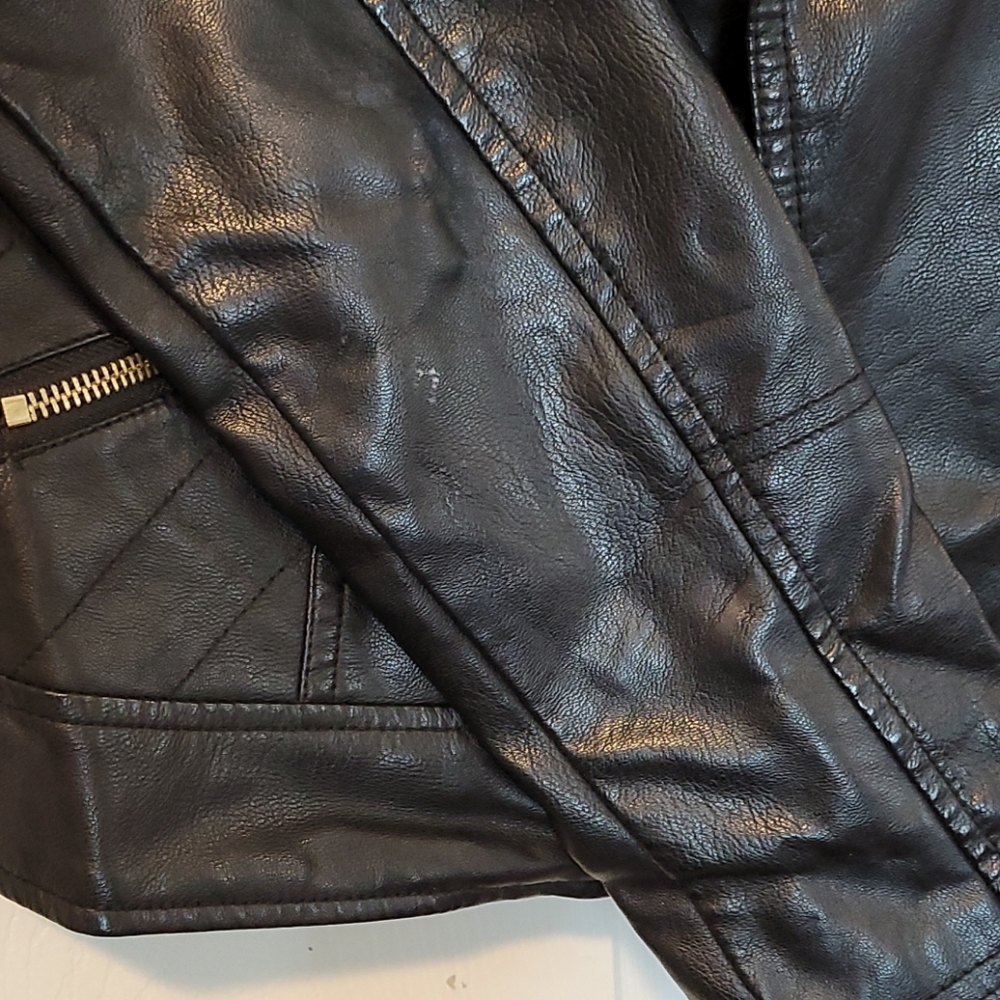 Moto faux leather jacket, black, size 8, New Look - Picture 7 of 10